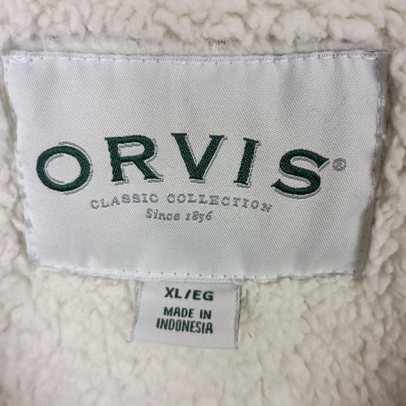 Orvis Brighton Sherpa Fleece Pullover Heather Gray XL Mens 1/4 Zip Pockets Warm - Picture 9 of 12